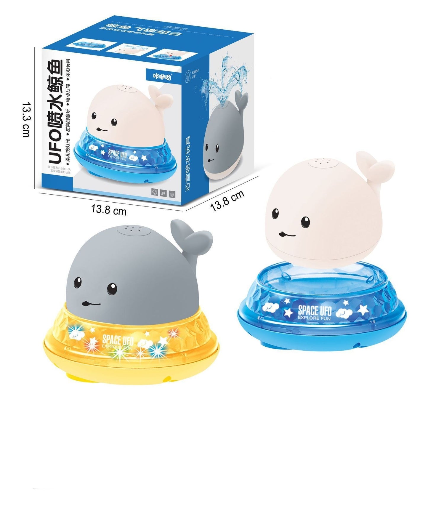 Baby Cute Cartoon Whale Floating Spraying Water Bath Toys