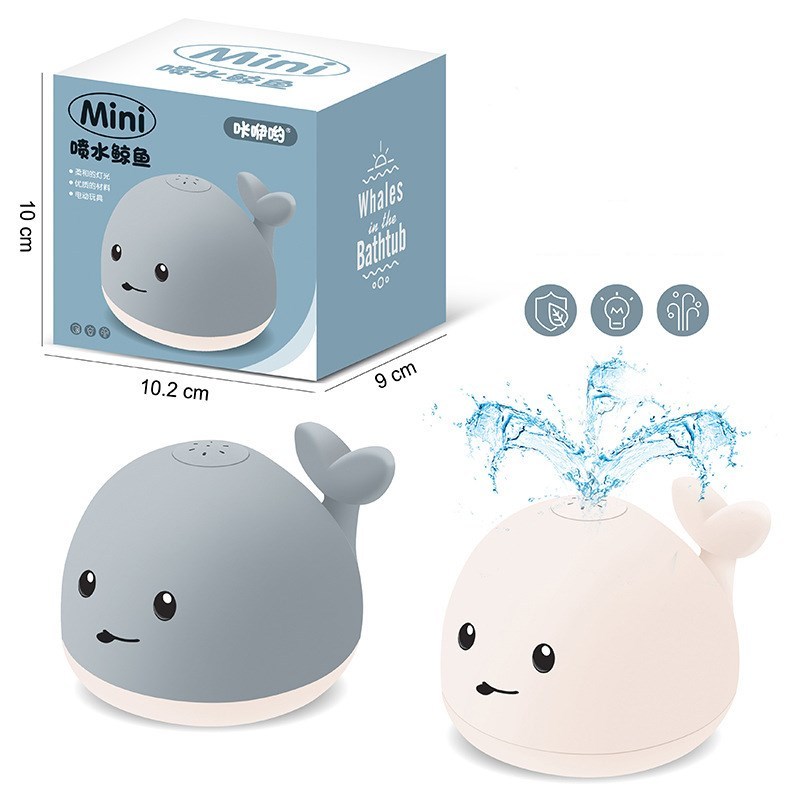 Baby Cute Cartoon Whale Floating Spraying Water Bath Toys