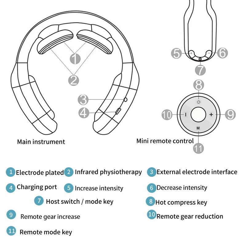 8-mode Vibrating Neck Massager