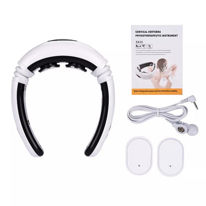 Electric Tens Unit Pulse Neck Massager Magnetic Pulse Therapy Vertebra Relax